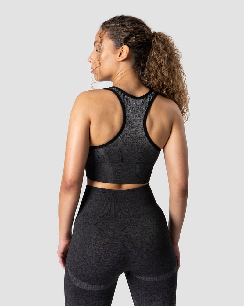 ombre seamless sports bra graphite melange