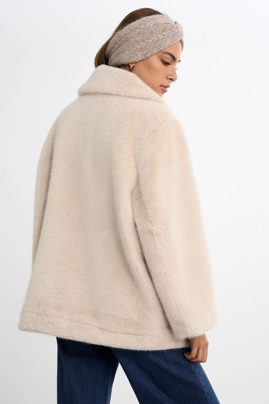 Courchevel Faux Fur Jacket · Beige