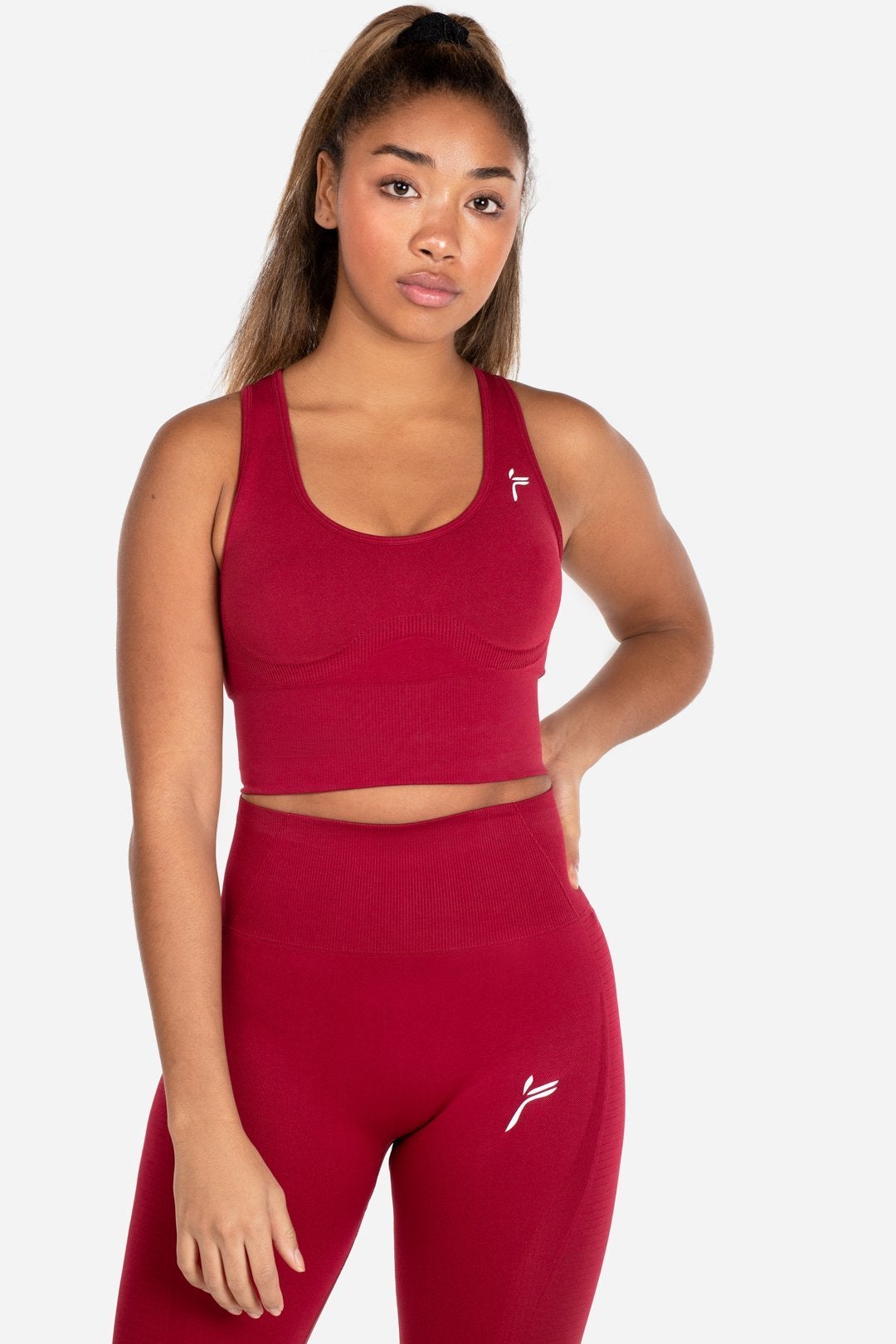 Red Elevate Crop Top - for dame - Famme - Sports Bra