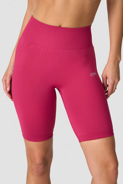 define seamless biker shorts wmn dark pink