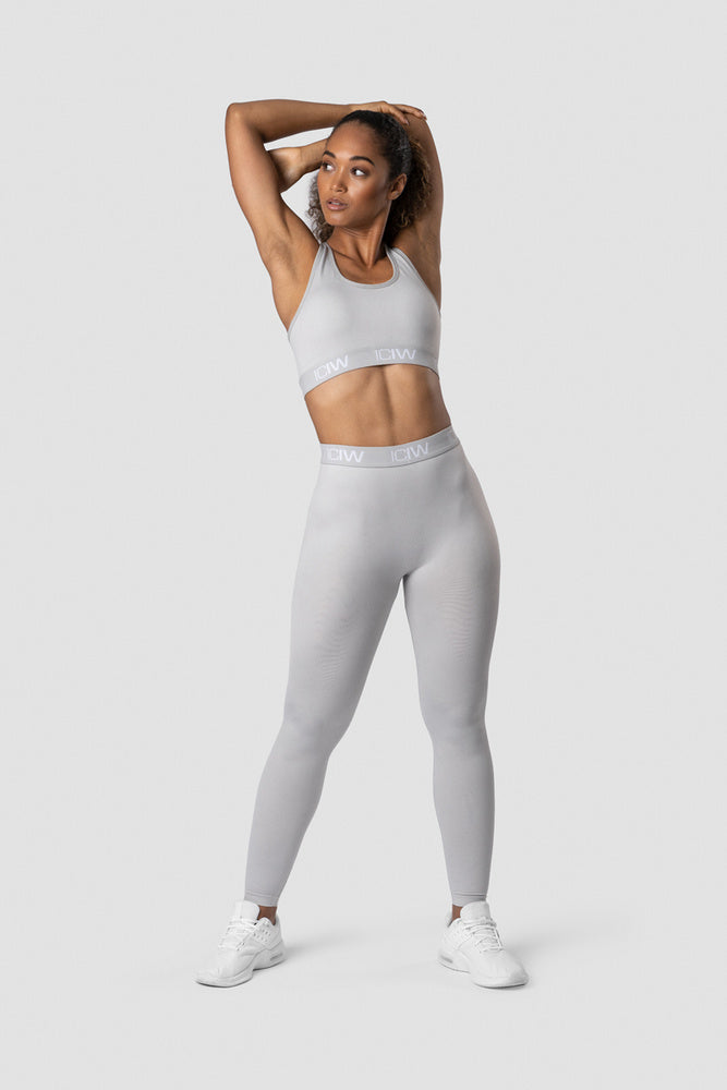 define seamless logo tights wmn light grey