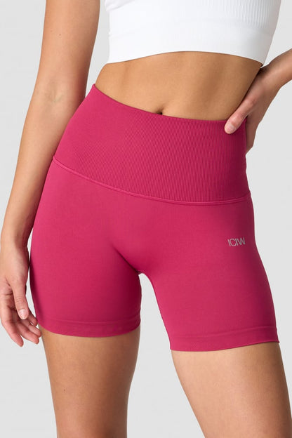 define seamless pocket shorts wmn dark pink