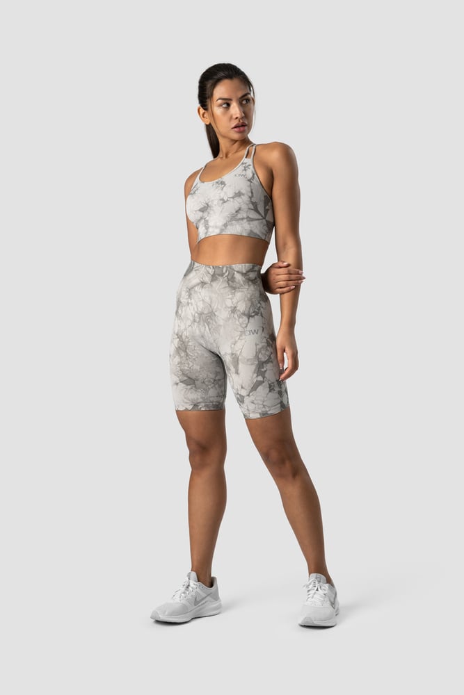 define seamless tie dye biker shorts grey