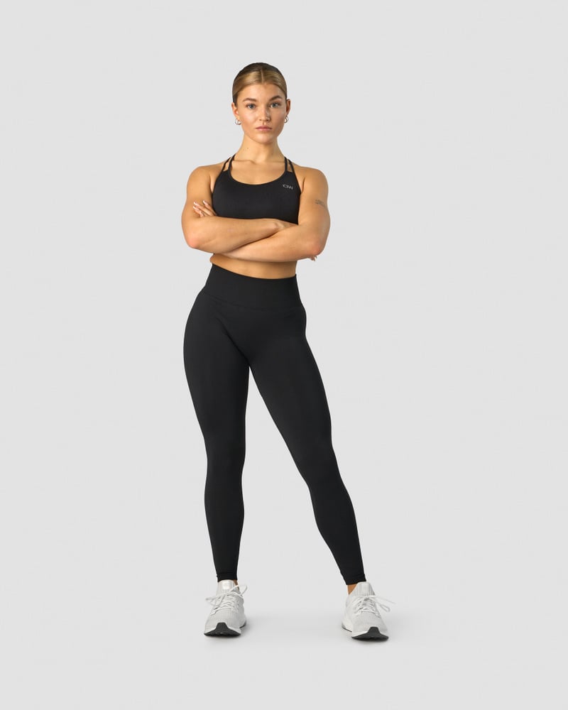 define seamless v-shape tights black