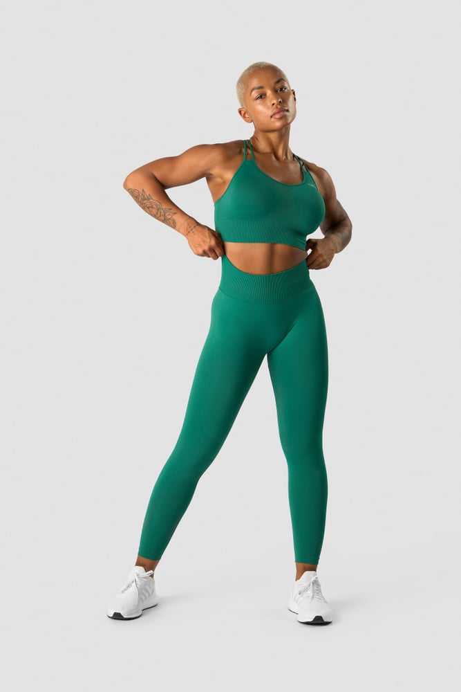 define seamless v-shape tights winter green