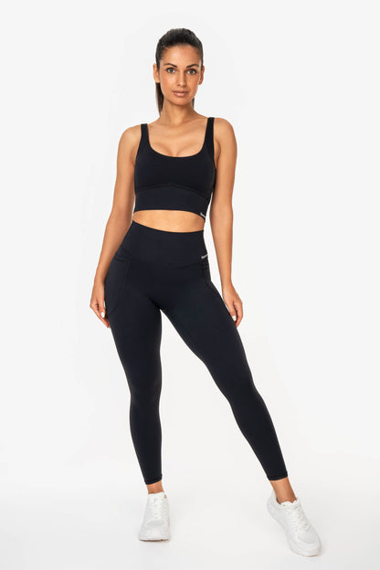 Black Endurance Pocket Leggings - for dame - Famme - Leggings