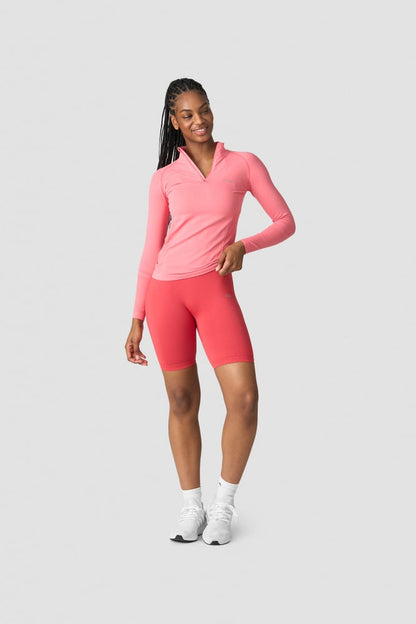 everyday seamless 1/4 zip wmn rose