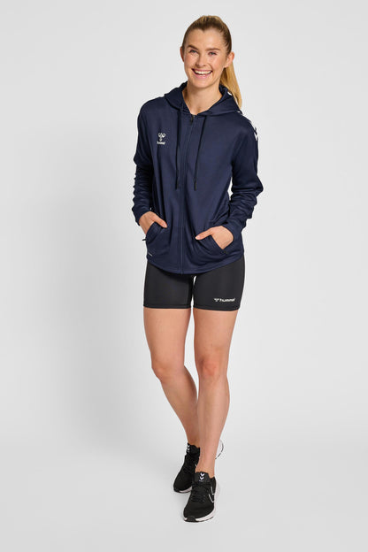 HUMMEL - Hmlcore Xk Poly Zip Hood Sweat Woma - Marine