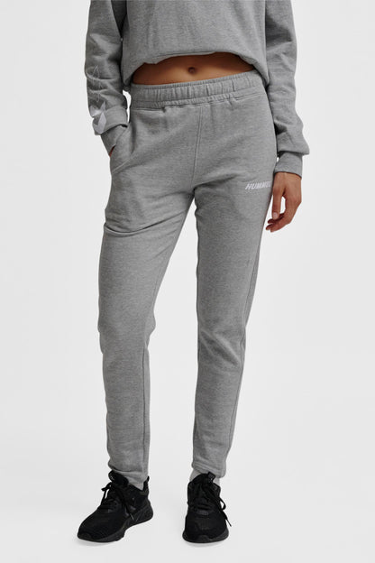 HUMMEL - Hmlelemental Tapered Pants Woman - Grey Melange