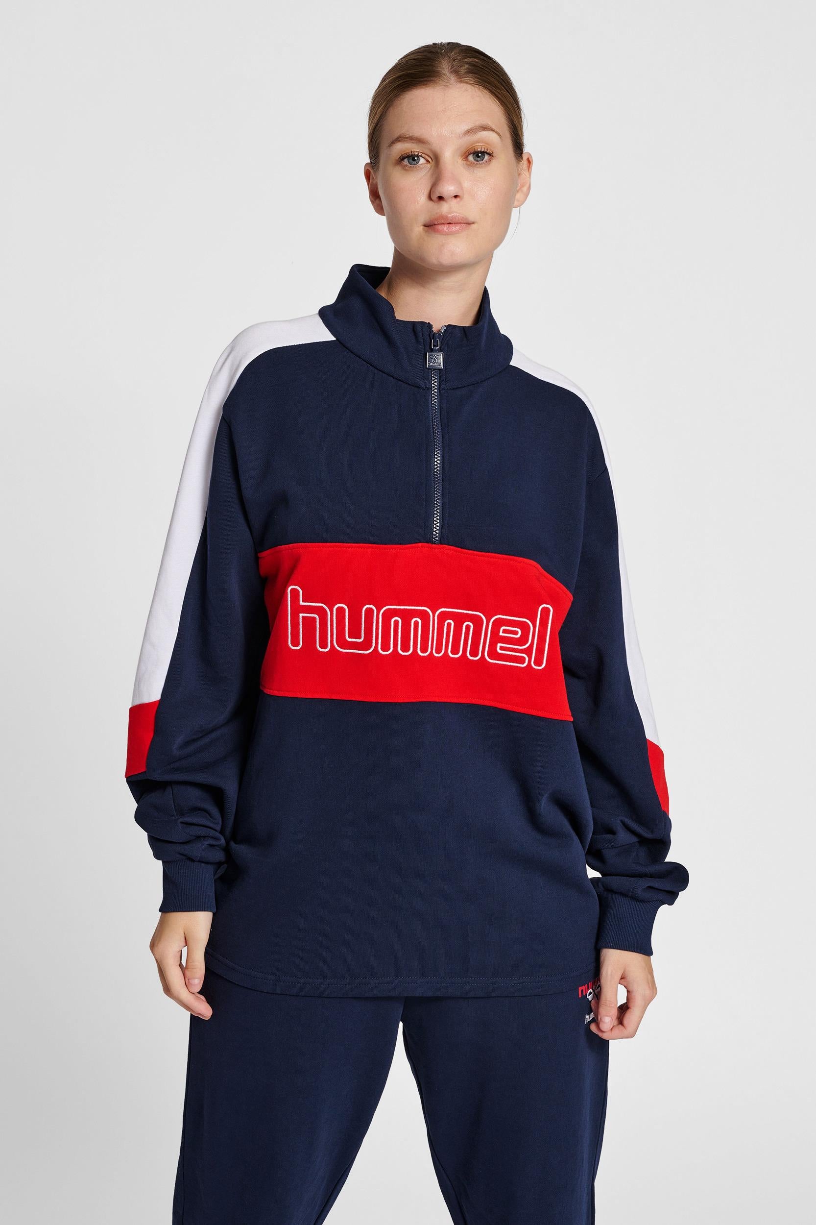 HUMMEL - Hmlic Claude Half Zip Sweatshirt - Peacoat