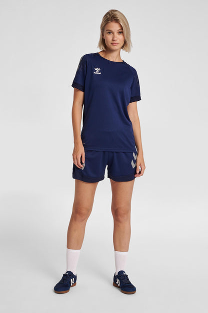 HUMMEL - Hmllead Womens S/s Poly Jersey - Marine