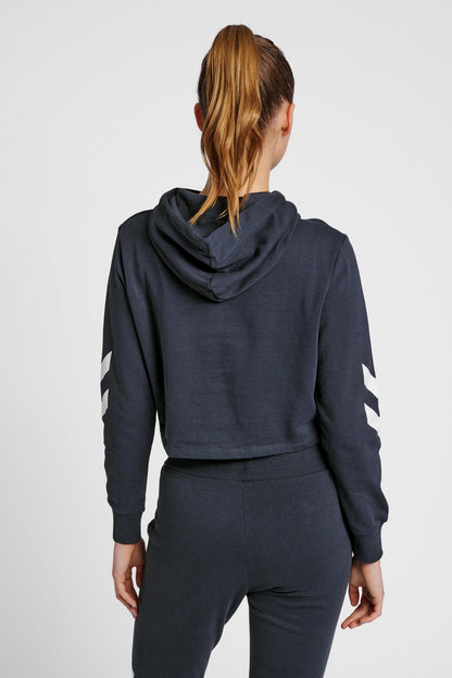 HUMMEL - Hmllegacy Woman Cropped Hoodie - Blue Nights