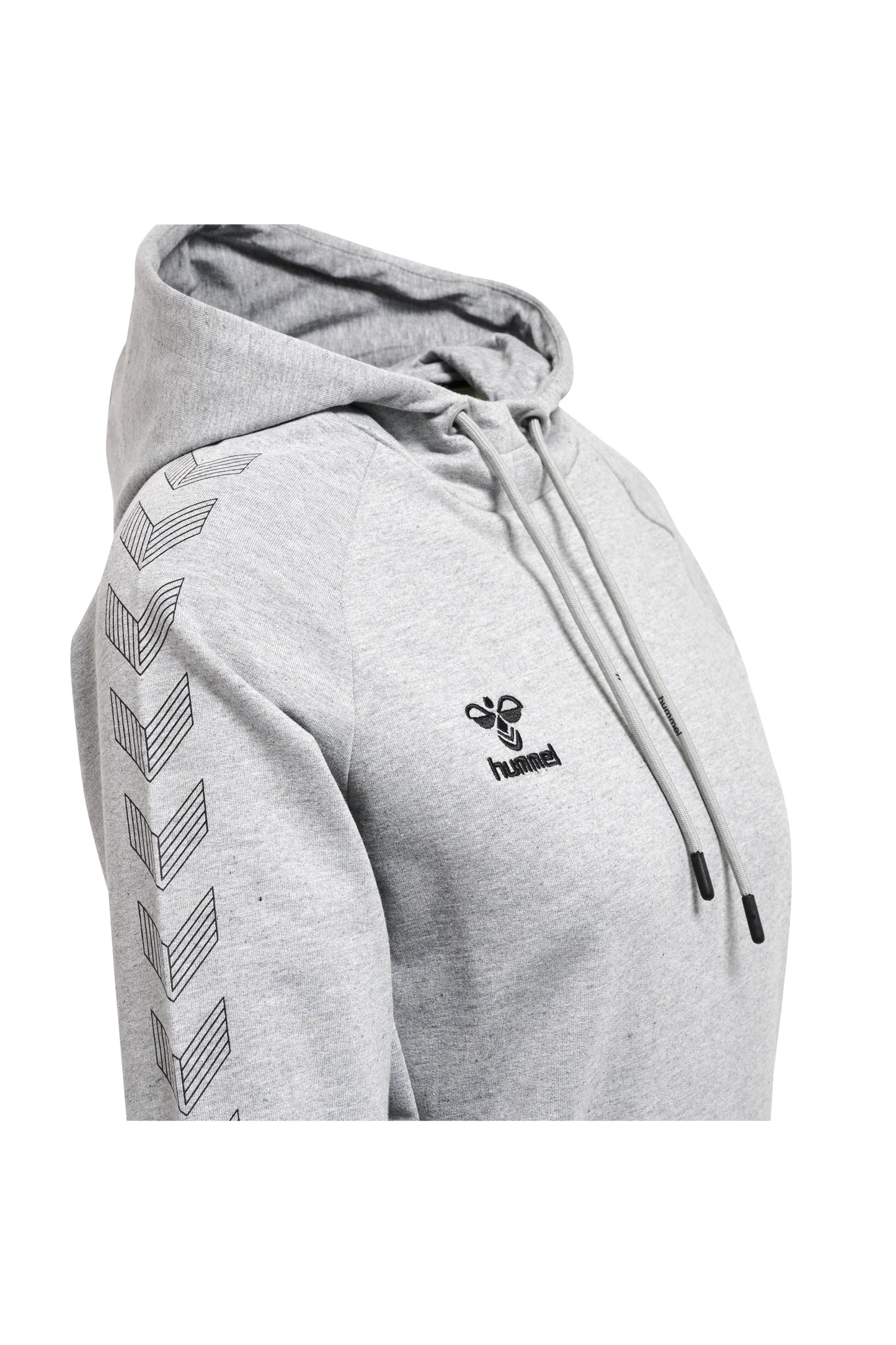 HUMMEL - Hmlmove Grid Cotton Hoodie Woman - Grey Melange