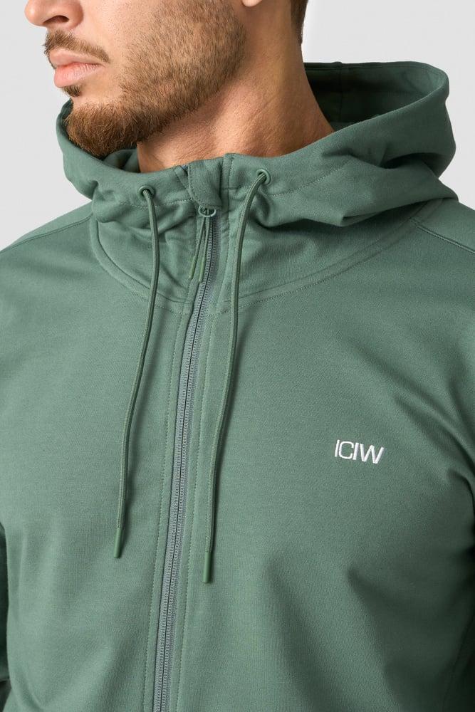 ICANIWILL - Activity Zip Hoodie - Dark Sage Green