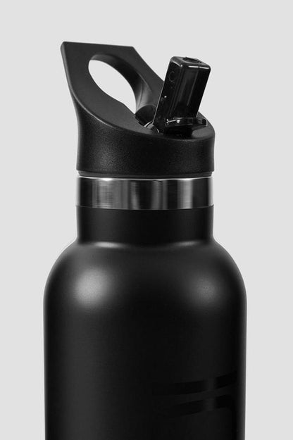 ICANIWILL - Stainless Steel Water Bottle  W.  Logo 600ml - Black