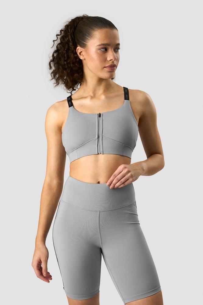 ICANIWILL - Ultimate Training Zipper Sports Bra - Grey