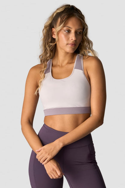 mirage sports bra light dusty purple