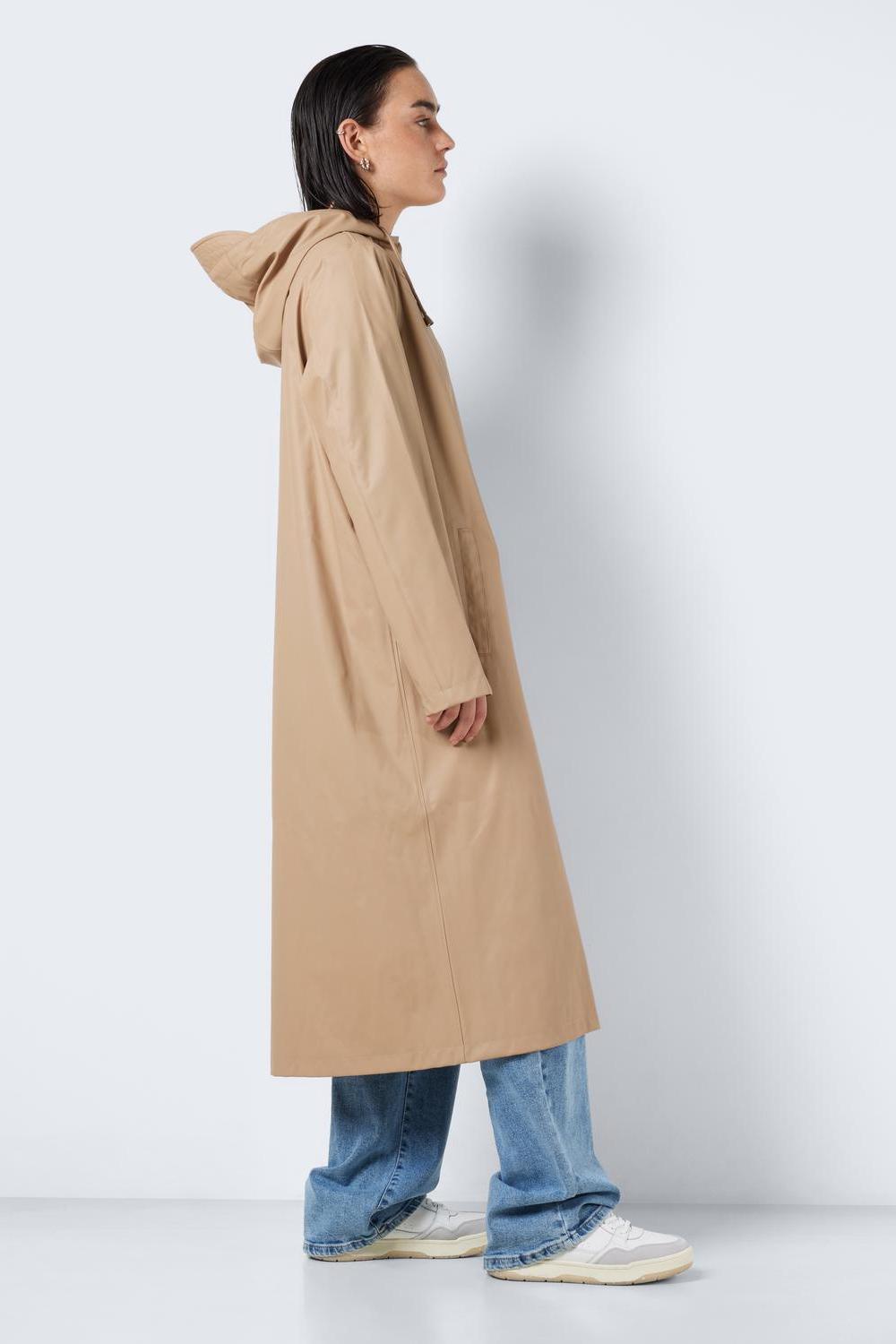 NOISY MAY - Sky L/s X-long A-line Raincoat - Brown