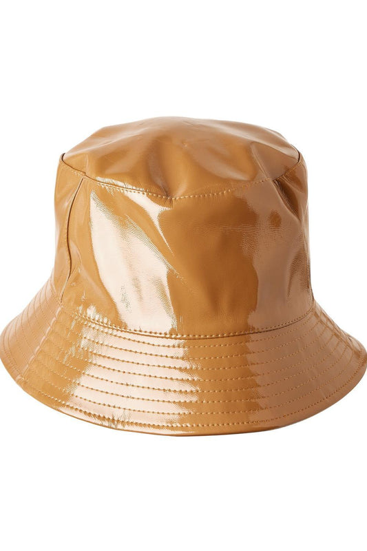 NOISY MAY - Sky Vinyl Bucket Hat - Brown