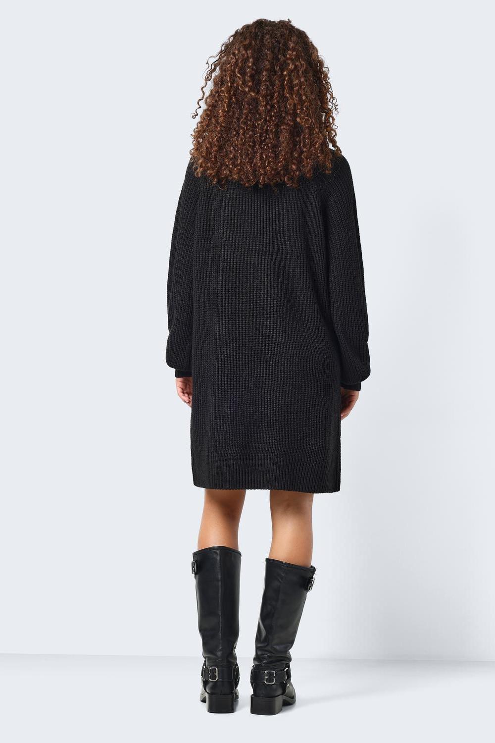 NOISY MAY - Timmy L/s Knit Dress - Black