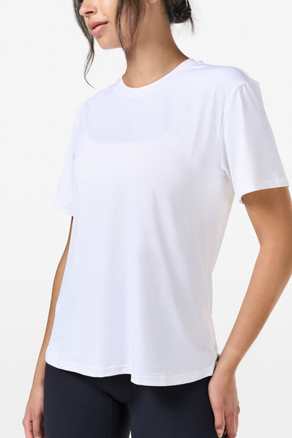 White Relaxed Gym T-Shirt - for dame - Famme - T-Shirt