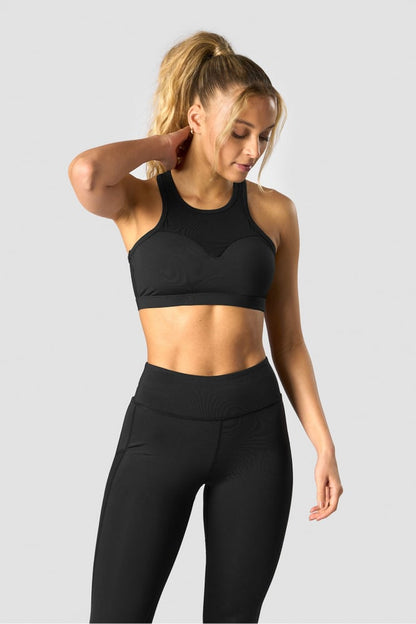 revive mesh sports bra black