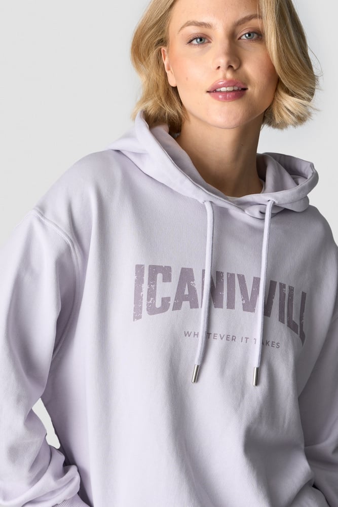 revive oversized hoodie print wmn dusty lilac