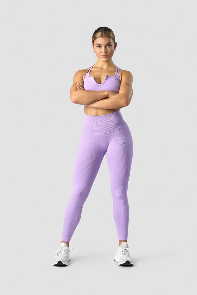 ribbed define seamless strappy bra lavender