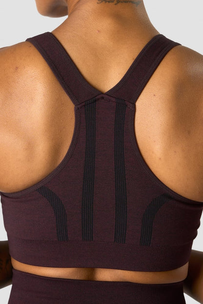 rush seamless sports bra burgundy