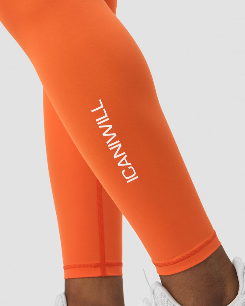 scrunch v-shape tights orange