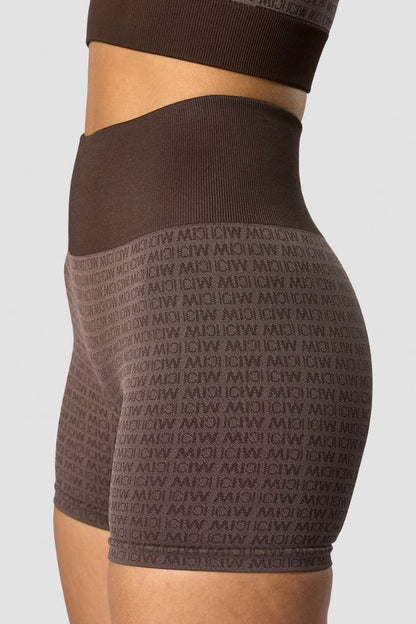 signature seamless shorts dark brown