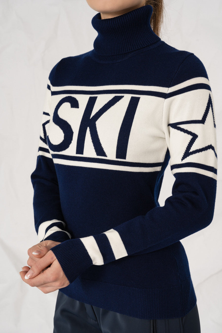 SKI Sweater · Navy Blue/White