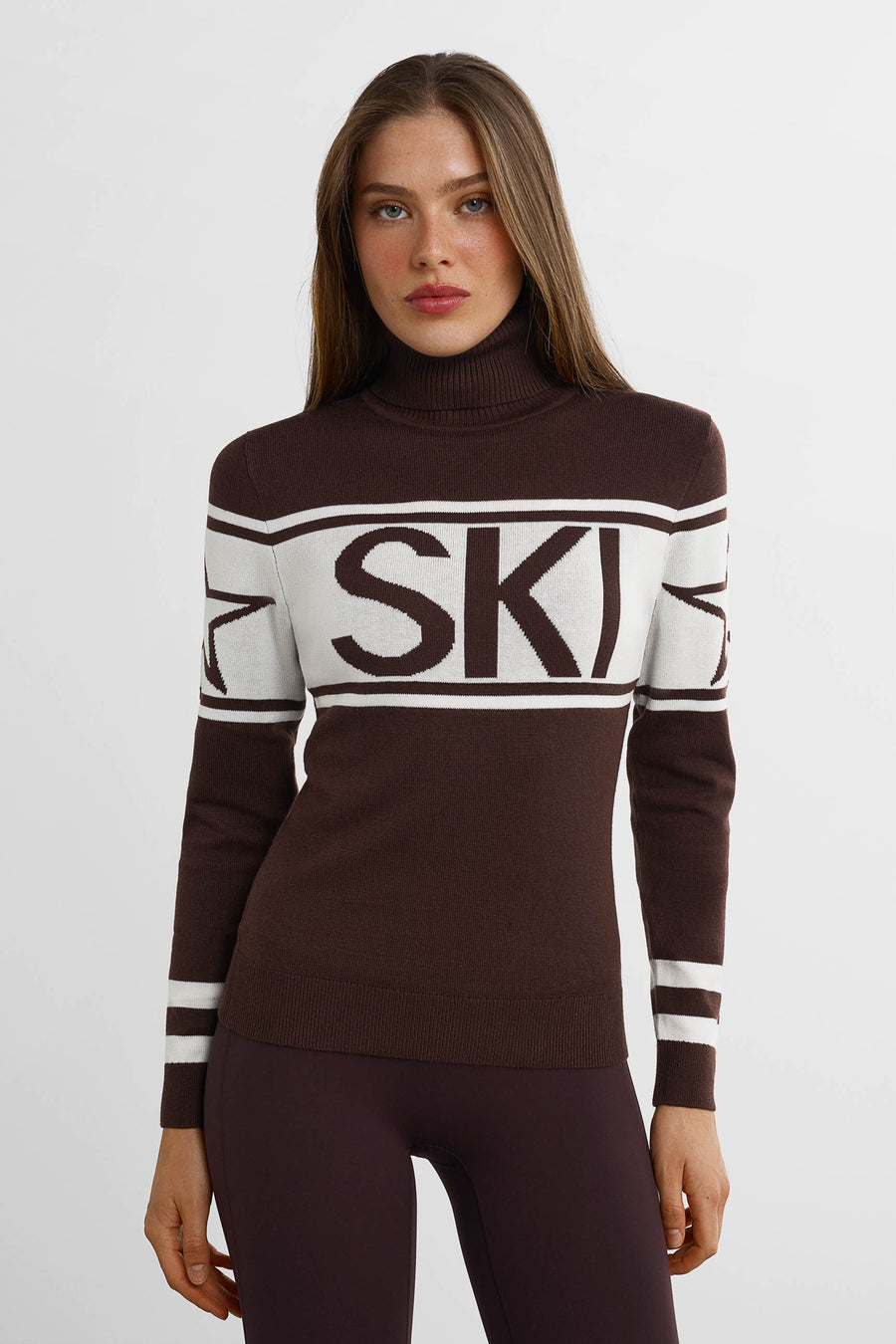 SKI Sweater · Brown/White