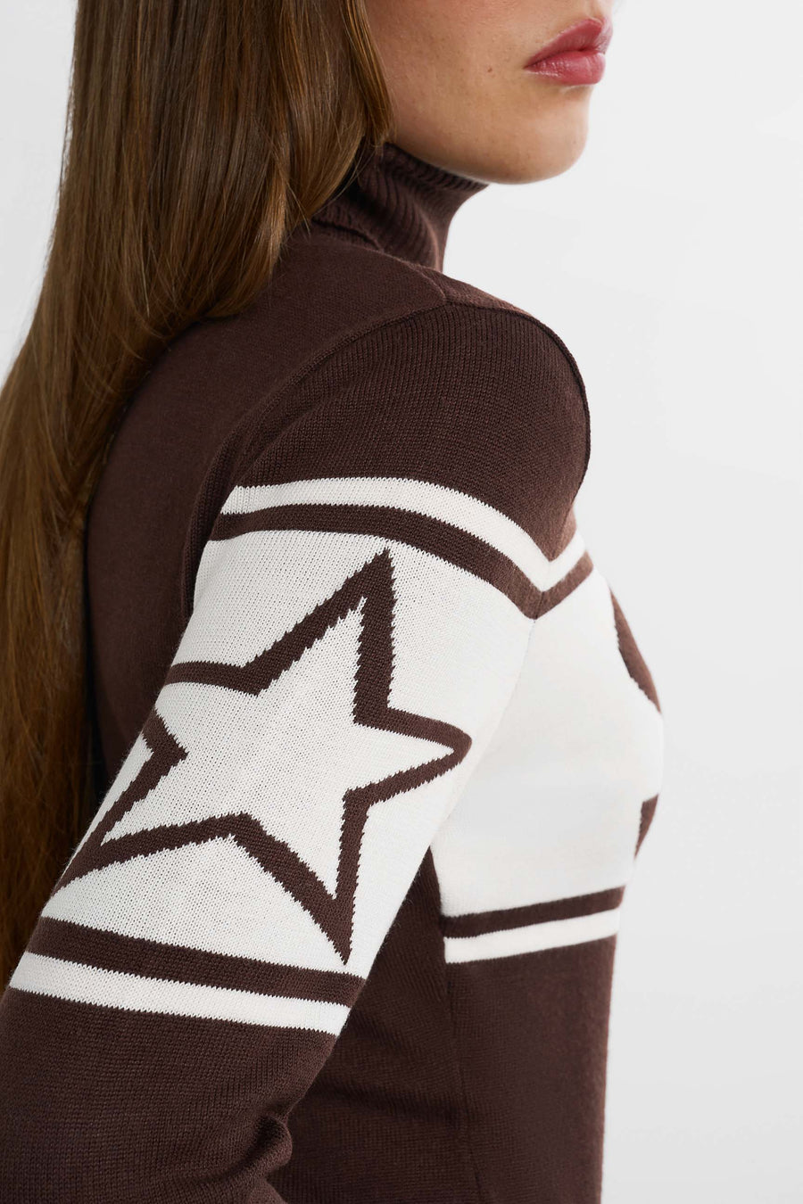 SKI Sweater · Brown/White