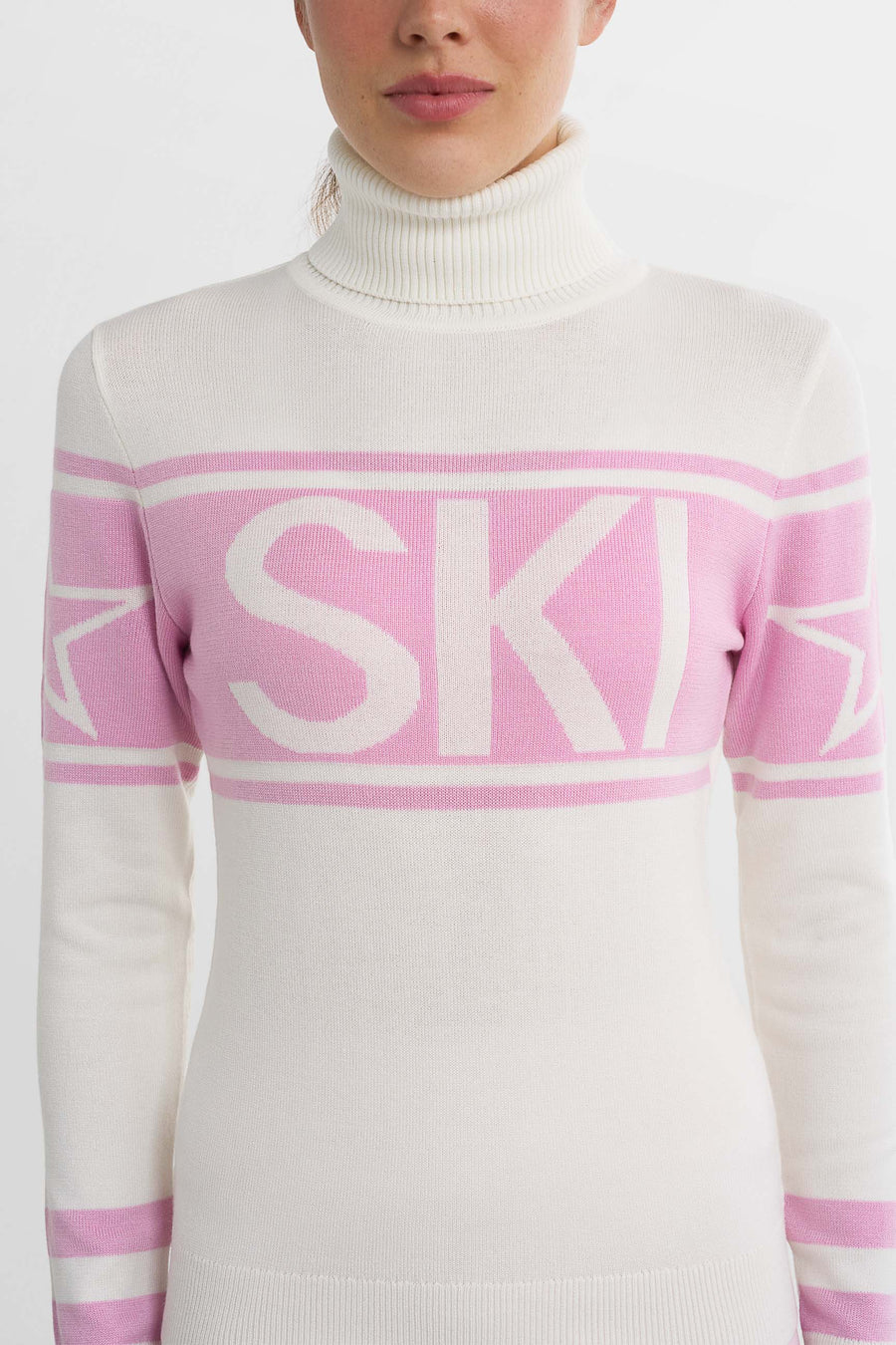 SKI Sweater · White/Pink