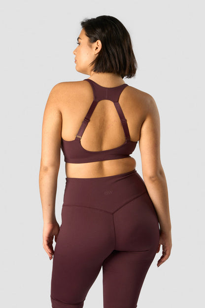 stride sports bra burgundy