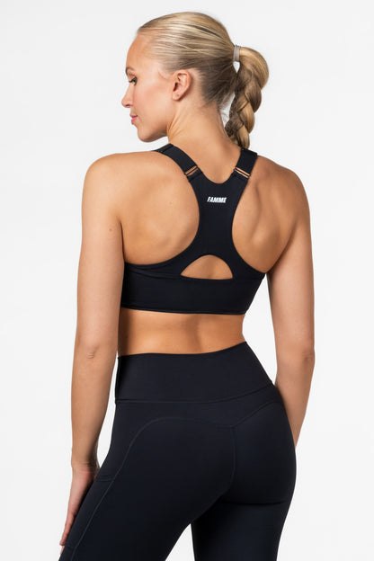 Black Techna Sports Bra - for dame - Famme - Sports Bra